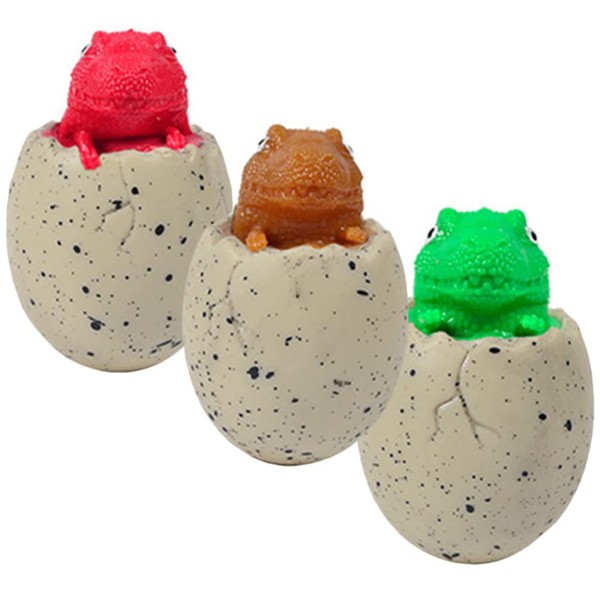 TOYANDONA 3Pcs Dinosaur Egg Toys for Kids- Squeezy Dinosaur Toys