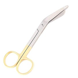 Premium O.R Grade Gold Handle SUPERCUT Lister Bandage Scissors 3.5" with ONE Serrated Blade (PC Brand)