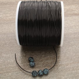 Stretch Magic Bead & Jewelry Cord - Strong & Stretchy, Easy to Knot - Black Color - 1mm Diameter - 100-Meter (328 ft) Spool - Elastic String for Making Bead