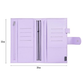 Moterm Companion Traveler's Notebook Cover - Upgraded Design with Back Pocket (Standard Size, Pebbled-Lavender)