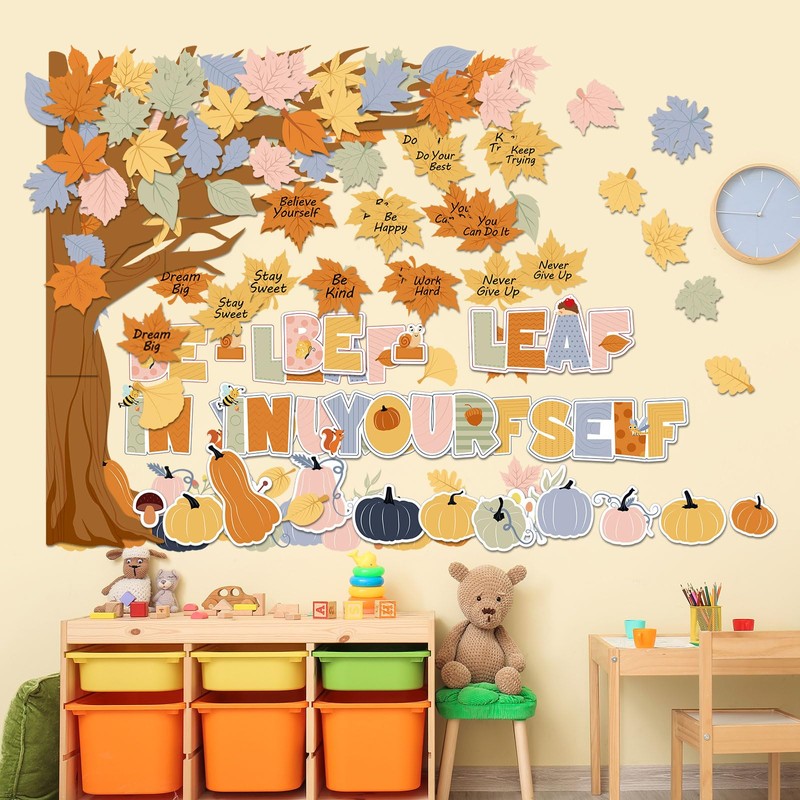 Funrous Tree Bulletin Board Set Big Fall Tree Classroom Decorations