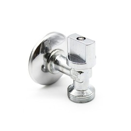 DOJA Barcelona Device valve, 1/2 inch x 3/4 inch M, chrome-plated brass angle valve, universal shut-off valve: valve washing machines, cistern, washbasin, water connection, dishwasher, drain