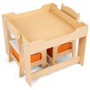Costzon Kids Table and Chair Set, 3 in 1 Wooden