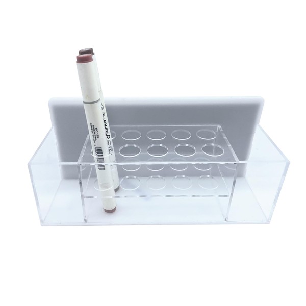 ishenkea Acrylic Magnetic Dry Erase Marker Holder，Large Capacity Whiteboard Marker