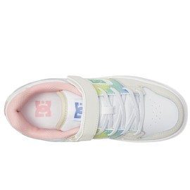 DC Manteca 4 V (Little Big Kid) Skate Shoe, White/Pink/Multi, 4.5 US Unisex