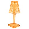 LED Crystal Table Lamp Transparent Prism Dimmable Desk Lamp USB