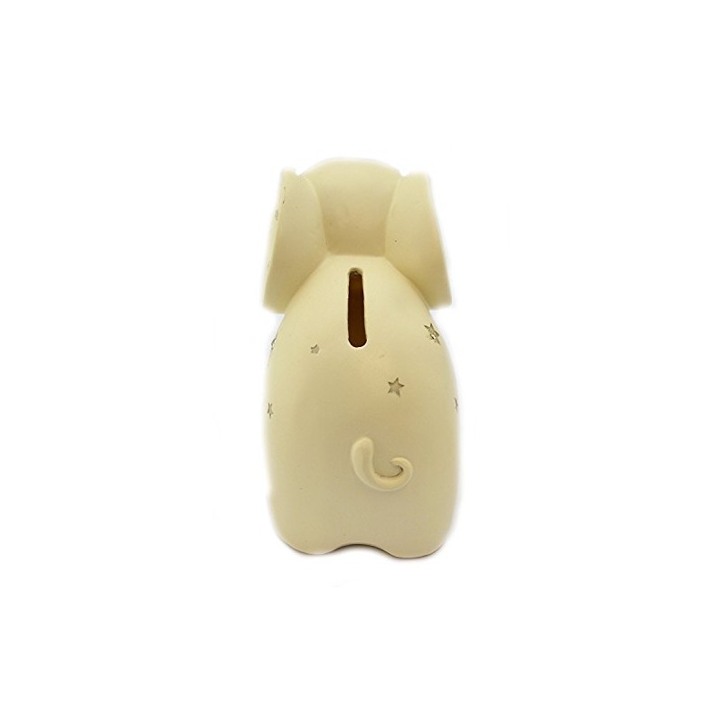 Bambino by Juliana Resin White Elephant & Stars Money Box