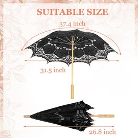 TopTie Vintage Pink Lace Parasol, Wedding Bridal Umbrella, Photograph Parasol, Party Decorations Supplies