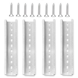 WUSJCOF 4 pieces aluminium rail, DIN rail, rustproof support rail, for distribution cabinet and control cabinet installation, metal rail mounting