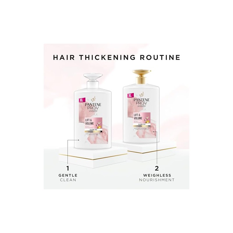 Pantene Lift'N'Volume Thickening Hair Conditioner with Biotin, 1L Pump