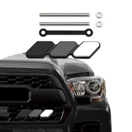 Grille Decor Badge, 3-Color Upgrade Emblem, Grille Insert Trims, Tri-Color Grille Badge Emblem Car Decoration Accessories Fit for Most Vehicles (Grey 