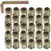 Moicstiy 20 Pcs 3/8"-16x 20mm Threaded Inserts for Wood, Nut