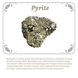 RJINGSHI Natural Crystal Pyrite About 1.18-1.96" Healing Crystal Irregular Raw Rough Stones Chakra Raw Stone Meditation Reiki Collection