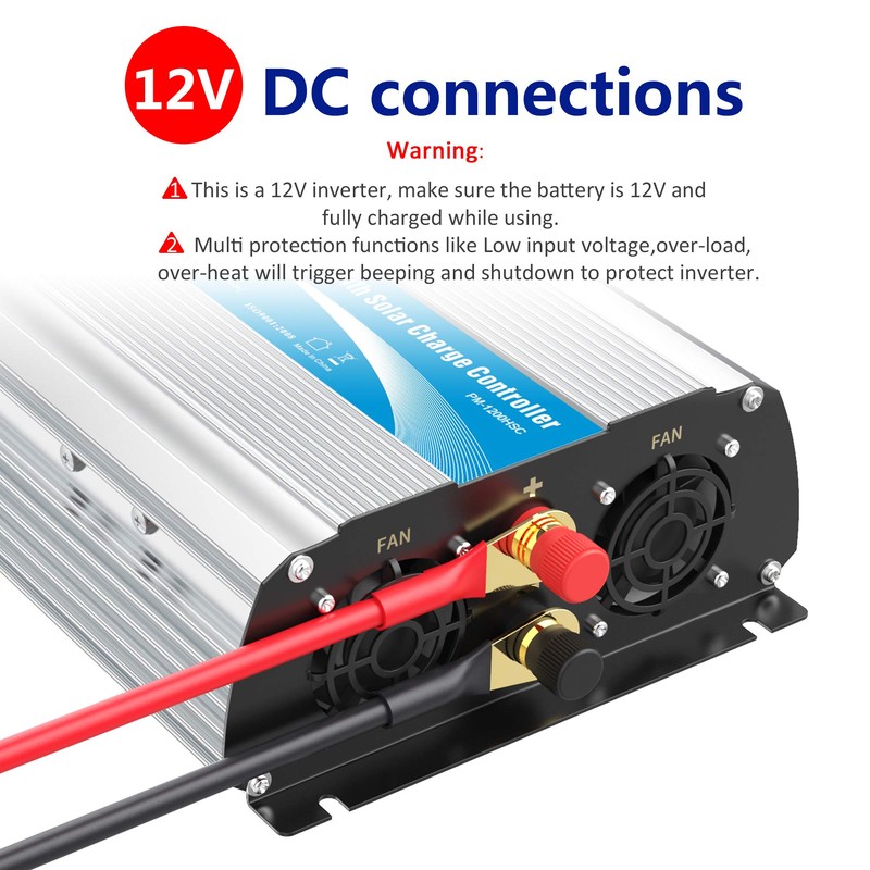 1200W Power Inverter DC12 Volt to AC 120 Volt with