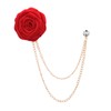 HOOLRZI Lapel Pin Bridegroom Wedding Brooches Cloth Art Hand-made Rose