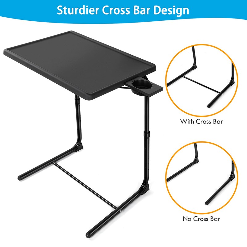 LORYERGO Multifunctional TV Tray Table - [2 Packs] Adjustable TV