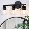 Wynterhaven 3 Light Bathroom Vanity Light, Black Vanity Light with