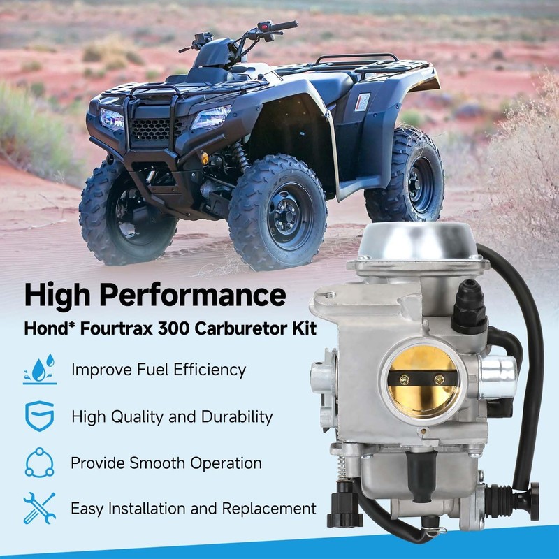 EOPOAYI FourTrax 300 Carburetor & Throttle Cable Kit Replacement for