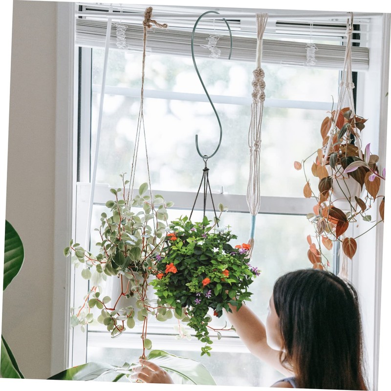 Sosoport 6pcs Flower Pots Hanging Hooks Bird Feeder Hanging Hooks