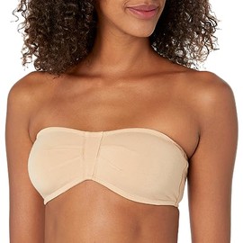 OnGossamer Women's Cabana Cotton Bandeau Bralette Bra - Champagne Small