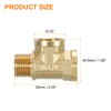 sourcing map Brass Tee Pipe Fitting, G1/2" (Female x Female