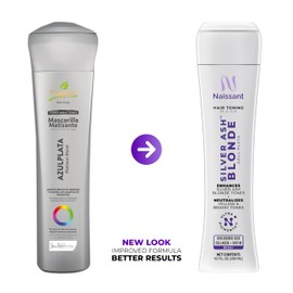 Naissant Silver Ash Blonde Hair Blue Toning Mask | Ultra High-Purity Blue Pigments | Neutralizes Orange & Brassy Tones | Hyaluronic Acid, Collagen & Biotin | Paraben, Ammonia &Sulfate Free |10.1 Fl.Oz