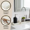 Bey-Berk International Green Onyx Marble Bath Tray, White & Tan