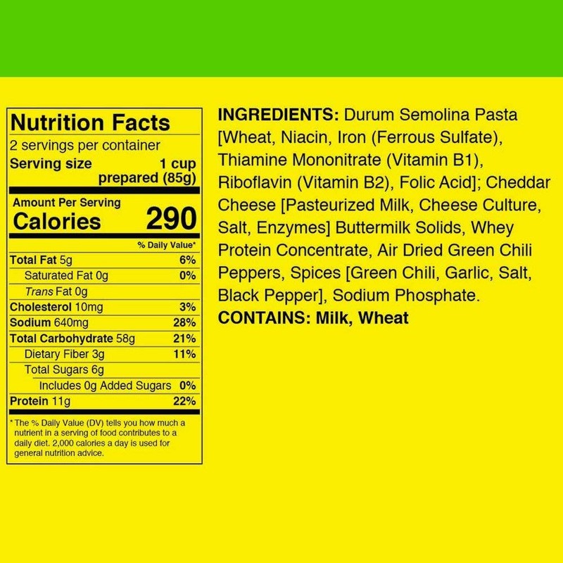 FishSki Macaroni & Cheese 170g Packs Made with Hatch Green