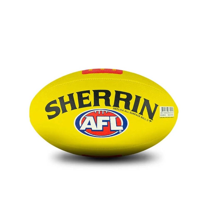 Sherrin AFL Replica All Surface Football, Yellow, Size 2