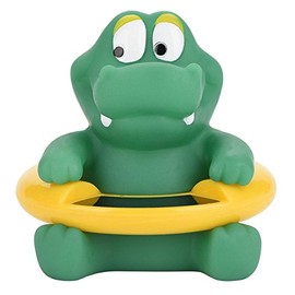 Termómetro del baño del bebé, exhibición de la temperatura del LED que flota el juguete flotante lindo del termómetro animal(Crocodile)               