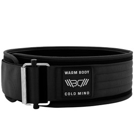 Warm Body Cold Mind Quick Locking Belt for Crossfit - Weight Lifting Belt for Bodybuilding, Weightlifting - Gym Back Belt for Squats - Powerlifting Belt for Men & Women (Black, S (27"))