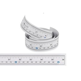 Sandhill Tools Self Adhesive Measuring Ruler Tape 36 inches/90cm, Double Scale Large and Clear Markings in Inches/cm for Sewing, Drafting and Work Bench Ruler (12 Pack)