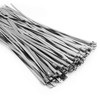 Metal Zip Ties (100PCS 11.8 Inch), 304 Stainless Steel, Heavy