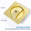 Dontay Keyed Pocket Door Lock,Flush Mount Recessed Knob,2-3/8 inch Backset,Square
