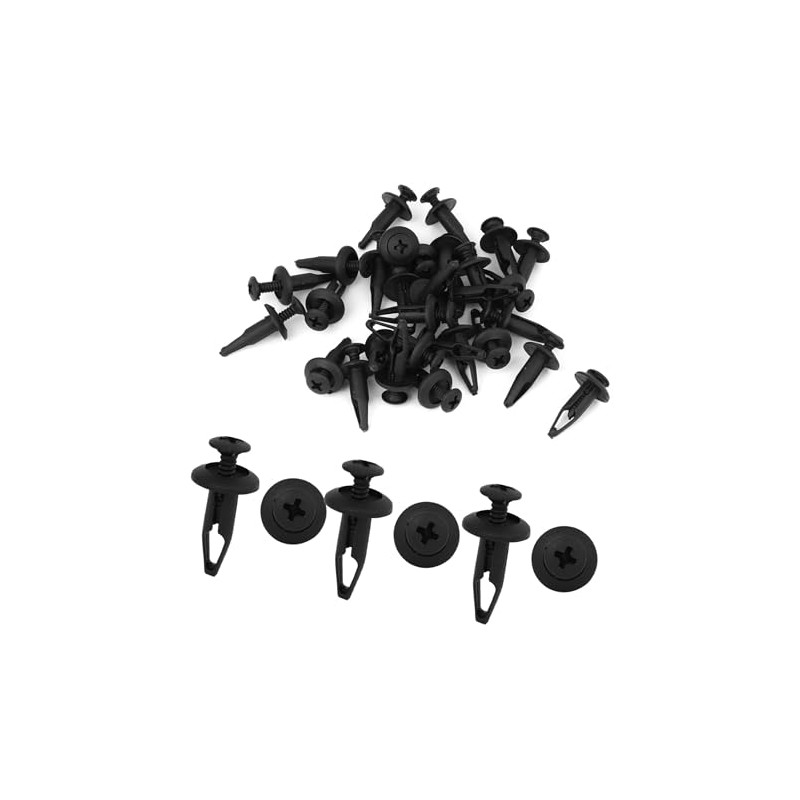 TUCKBOLD 30 Pcs 6.3mm Retainer Clips Plastic Rivets Mud Flaps