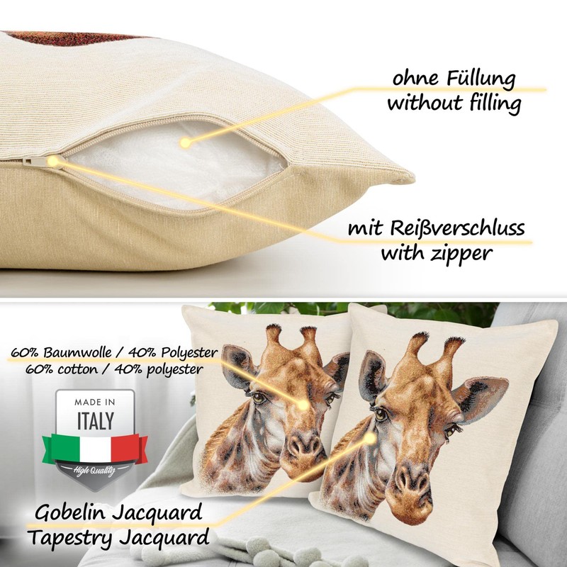 ANRO Cushion Cover Decorative Cushion Sofa Cushion Cover Tapestry Giraffe