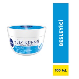 NIVEA Besleyici Yüz Kremi, 100ml, Makyaj Bazı, 24 Saat Nemlendirici, Hızlı Emilen Yüz Bakım Kremi