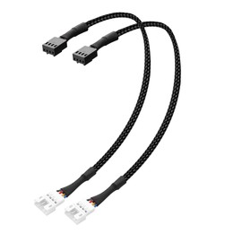 ELFJMZP CP Main Chassis Channel Fan Motherboard 2510 4P Male to PH2.0 4P Female Fan Adaptor for Both PWM Speed Control and Signalling (RPM/Alarm) 30cm/11.8in (Pack of 2)
