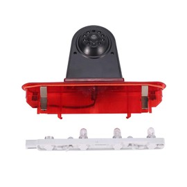 Rear View Camera Transporter with Brake Light Brake Light, HD Night Vision Waterproof Car Reversing Camera for Fiat Doblo 263 Van (2010-Present) / Opel Combo (2011-2018)