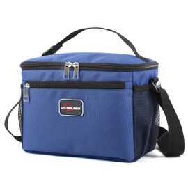 ETONSUNNY Lunch Bag Cooler Bag with Insulation Portable Cooler Bag with Adjustable Shoulder Strap, Suitable for Picnic, Work, School and Travel etc (Blue)