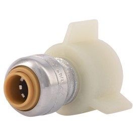 SharkBite 1/4 Inch (3/8 Inch OD) x 1/2 Inch NPSM Faucet Connector, Push to Connect Brass Plumbing Fitting, PEX Pipe, Copper, CPVC, PE-RT, HDPE, U3525LFA
