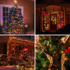 100 Count Multicolor Christmas Lights Plug in, Colored Christmas String Lights for Bedroom,Xmas Lights 21ft Christmas Tree Lights Indoor with Colorful Incandescent Mini String Lights for Outside