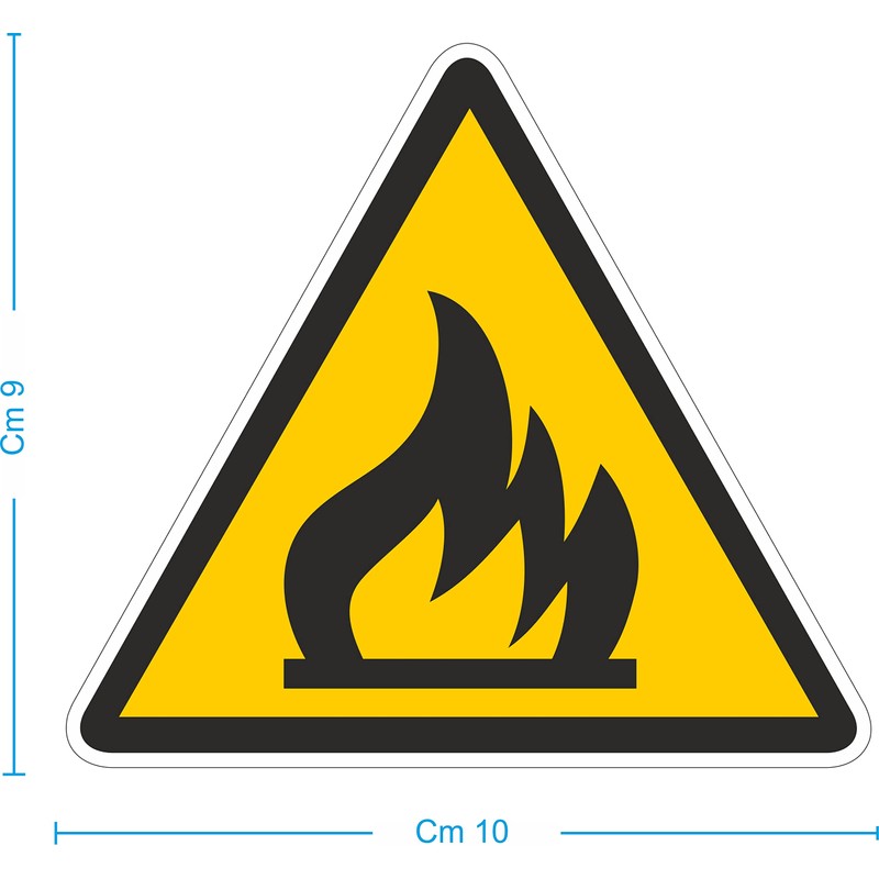 Pubblimania Fire Hazard Combustible Materials - Labels for Outdoor Indoor