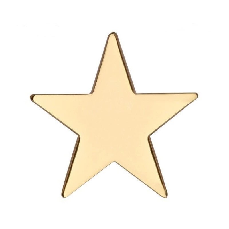GBJUK Gold Star Pin Lapel Badge with Butterfly Clasp Back