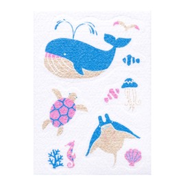 Sanko Toilet Deodorizing Sheet, Ocean, 9.8 x 7.1 inches (25 x 18 cm) (1 Sheet), For Tanks, Ammonia, Deodorizing Treatment, Toilet Tank, Paste and Remove, Seal, Catechin, Odor Prevention, Washable, Deco