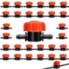 Drip Irrigation Shut Off Valves, 1/4 Inch, 30-Pack, Universal Tubing