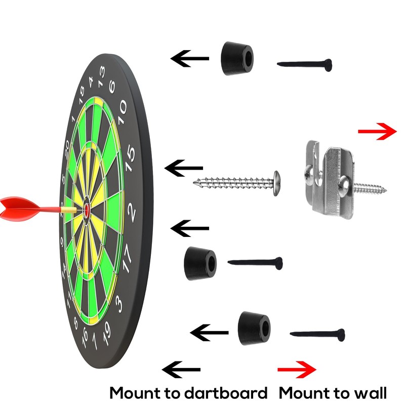 Dartboard Mounting Bracket Set, Dartboard Hanging Kit for Wall Dartboard