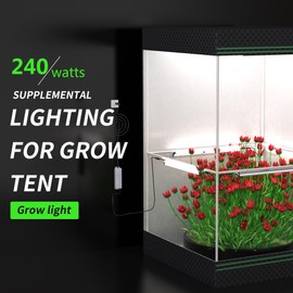 FARMLITE Grow Light Bars Full Spectrum Led Grow Lamps Grow Lights for Indoor Plants Dimmable Daisy Chain for Grow Lights Supplemental Lighting for Grow Tent (240watts)