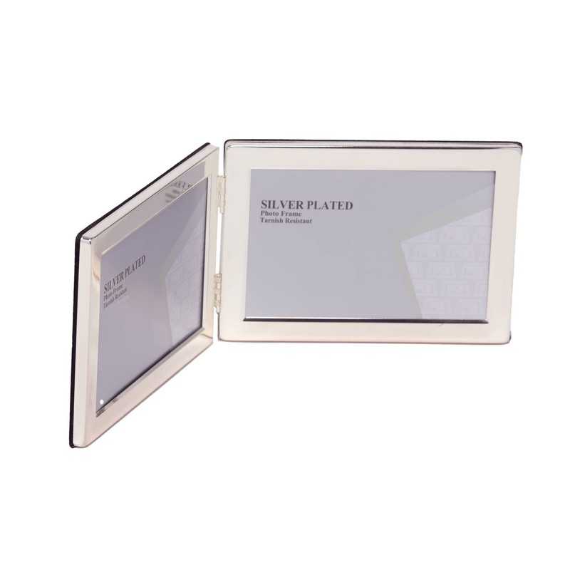 5 X 3.5-inch Silver Flat Edge DOUBLE LANDSCAPE Photo Frames