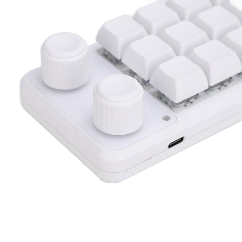 12 Keys Small Keyboard with Dual Knobs and RGB Light